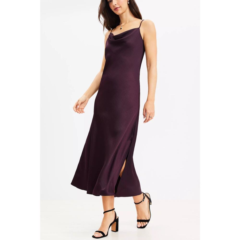 LOFT Purple Midi Dress